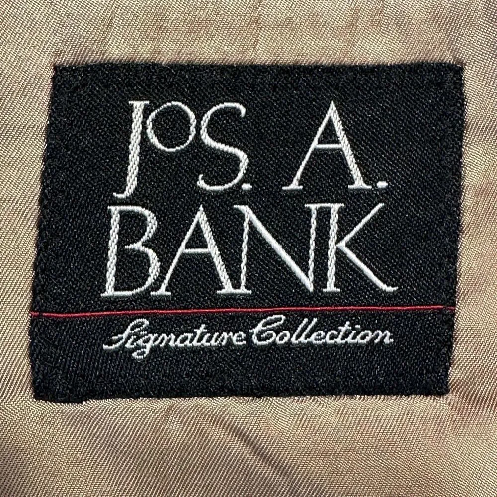 JOS A BANK Men's Blazer Sport Coat 2-Button Suit Jacket 44L Brown/Tan Wool
